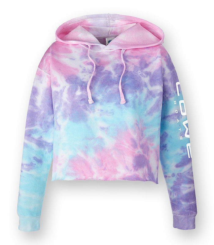 CD8333 - Ladies' Tie Dye Cropped Hooded Sweatshirt